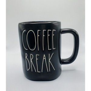 Rae Dunn Black COFFEE BREAK Coffee Mug Tea Mug Artisan Collection